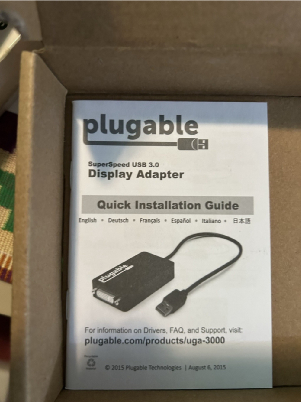Plugable USB 3.0 Multi-Display Adapter Bus Powered Mirror/Extend Computer Dsplay - Picture 4 of 8